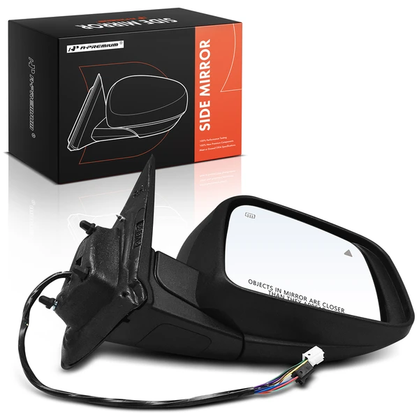 Right Passenger Side Mirror, Powered, with Heated, Smooth Black A-Premium APMI1671TW