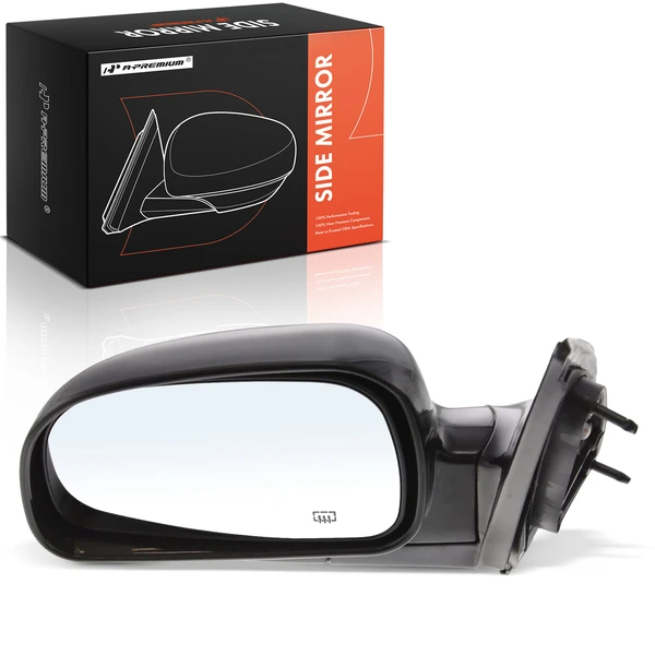2005-2006 Hyundai Santa Fe Left Driver Side Mirror, with Heating, Power Adjustment, Power Folding (Also fits Manual Folding Fold), Black A-Premium APMI2874TW