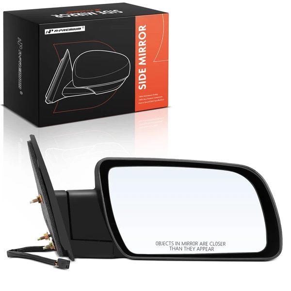 Right Passenger Side Mirror, Powered, Black A-Premium APMI281