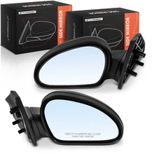 2 Pcs Manual Mirror Non-Folding Textured Black