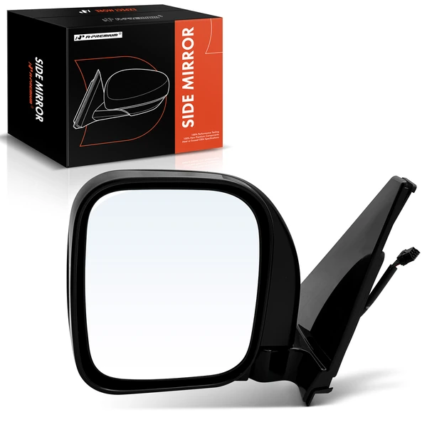 2001-2004 Mitsubishi Montero Left Driver Side Mirror, with Heating, Power Adjustment, Manual Folding, Primed Black A-Premium APMI1695TW