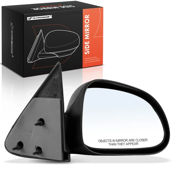 Right Passenger Side Mirror, Manual, Black A-Premium APMI2887TW