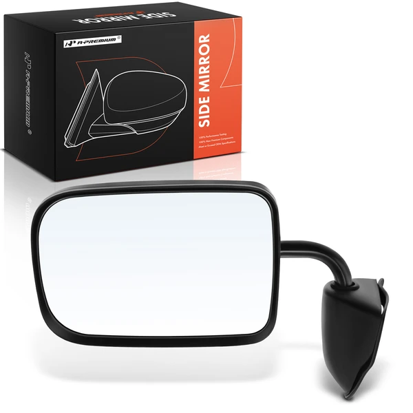1994 Dodge B350 Left Driver Side Mirror, Manual Adjustment, Manual Folding, Textured Black A-Premium APMI2884TW