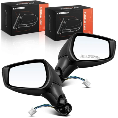 2 Pcs Driver & Passenger Black Mirror with Power Glass Adjust