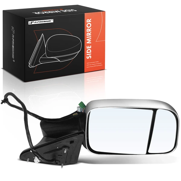 Right Passenger Side Mirror, Powered, with Heated, Chrome A-Premium APMI1711TW