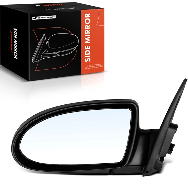 2006-2009 Hyundai Accent Left Driver Side Mirror, with Heating, Power Adjustment, Manual Folding, Primed Gray A-Premium APMI876