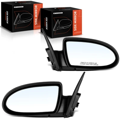 2 Pcs Driver & Passenger Black Mirror with Power Glass Adjust