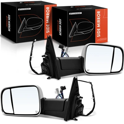 Driver & Passenger Mirror, with Heating, Power Adjustment, Manual Folding, Chrome A-Premium APMI1714TW