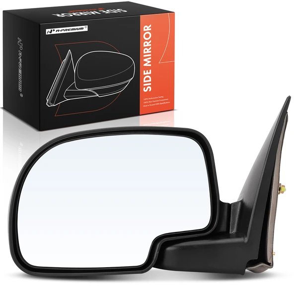 Left Driver Side Mirror, Manual, Black A-Premium APMI287