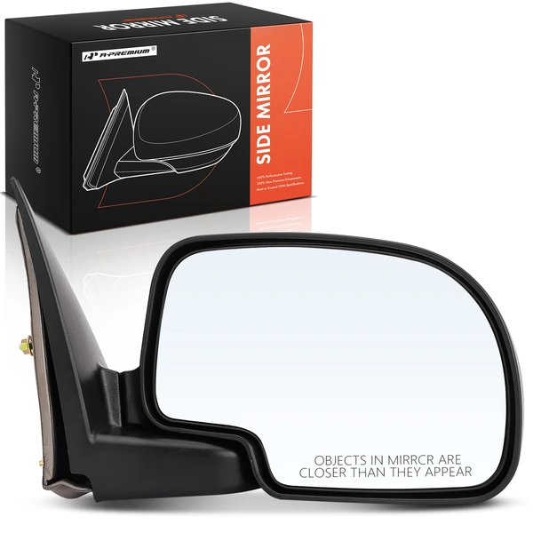 Right Passenger Side Mirror, Manual, Black A-Premium APMI291