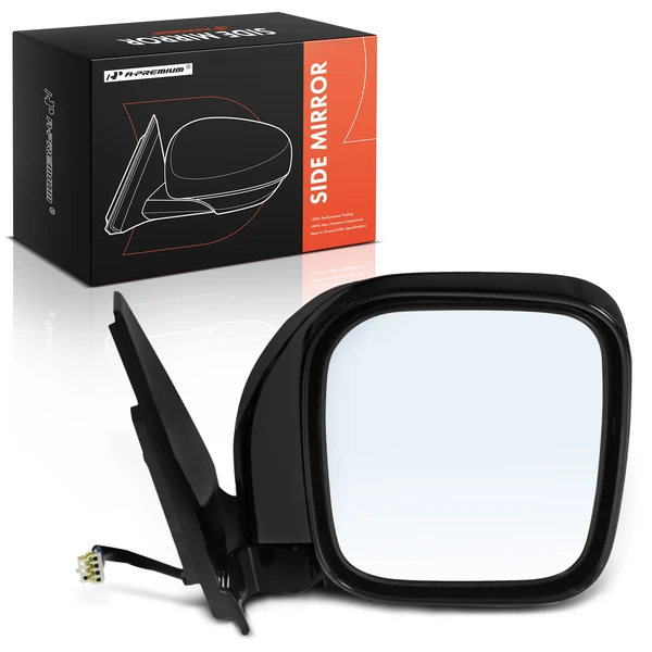 2001-2006 Mitsubishi Montero Right Passenger Side Mirror, with Heating, Power Adjustment, Manual Folding, Chrome A-Premium APMI1722TW
