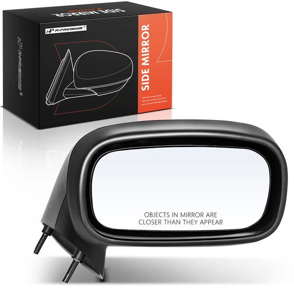 Right Passenger Side Mirror, Manual Adjustment, Non-Folding, Black A-Premium APMI2894TW
