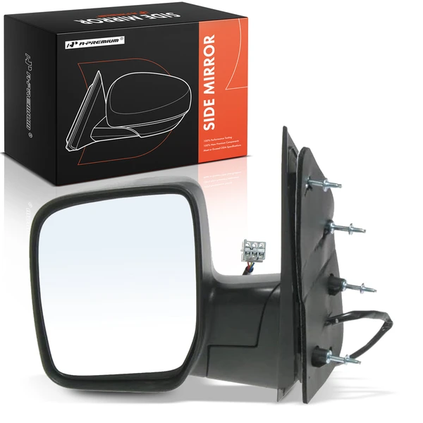 Left Driver Side Mirror, Powered, Black A-Premium APMI2897TW