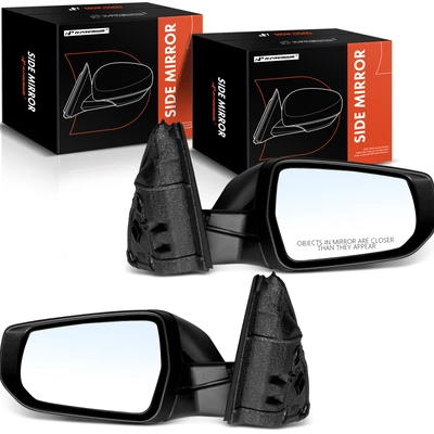2 Pcs Driver & Passenger Black Mirror with Power Glass Adjust