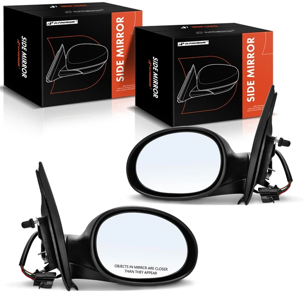 2000-2002 Dodge Neon Driver & Passenger Mirror, Powered, with Heated, Textured Black A-Premium APMI1741TW