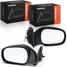 Left & Right Mirror, Power Adjustment, Manual Folding, Smooth Black A-Premium APMI3259TW