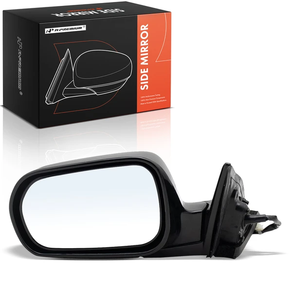 Left Driver Side Mirror, Power Adjustment, Power Folding, Black A-Premium APMI2899TW