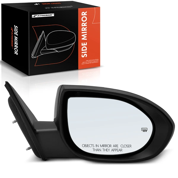 2009-2010 Mazda 6 Right Passenger Side Mirror, Powered, with Heated, Smooth Black A-Premium APMI1752TW
