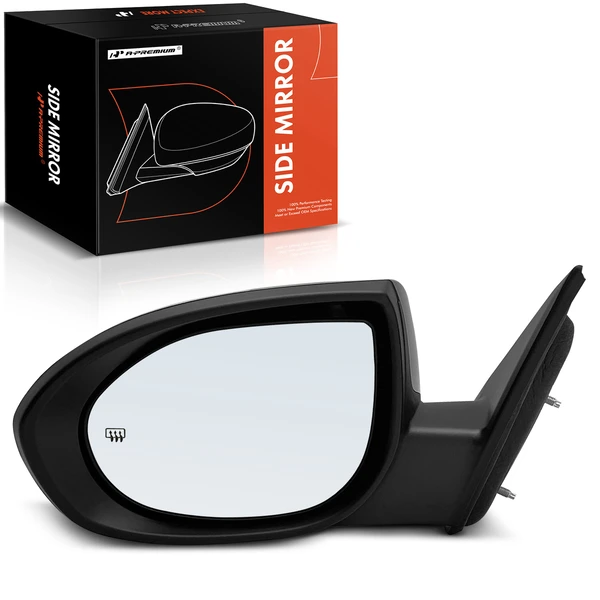 2009-2010 Mazda 6 Left Driver Side Mirror, Powered, with Heated, Smooth Black A-Premium APMI1753TW