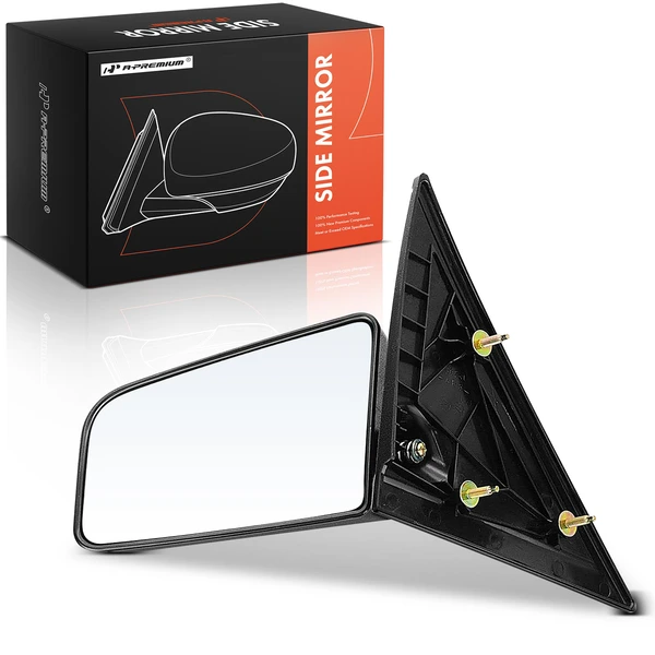 Left Driver Side Mirror, Manual, Smooth Black A-Premium APMI2902TW