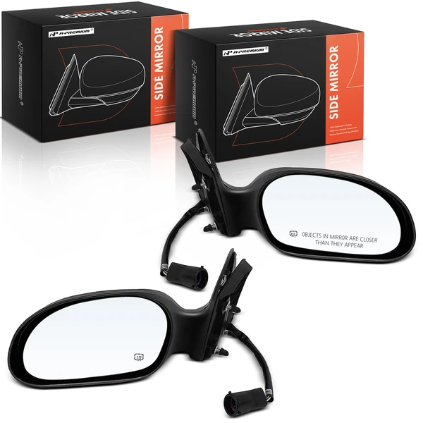 2000-2005 Mercury Sable Driver & Passenger Mirror, Powered, with Heated, Textured Black A-Premium APMI2201