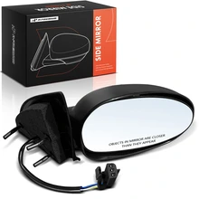 1997-2002 Saturn SC1 Passenger Side Mirror Assembly, Power Adjustment, Non-Folding, Smooth Black A-Premium APMI3185TW