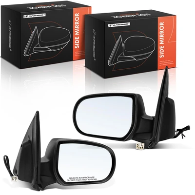 Front Power Mirror with Manual Folding Textured Black