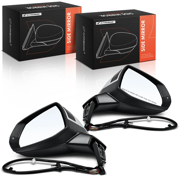 Driver & Passenger Mirror, Powered, with Heated, White A-Premium APMI2466