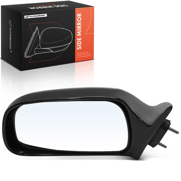 Left Driver Side Mirror, Powered, Smooth Black A-Premium APMI1776