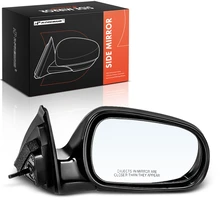 1990-1993 Honda Accord Passenger Side Mirror Assembly, Manual Adjustment, Manual Folding, Black Smooth A-Premium APMI2550TW