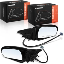 Left & Right Mirror, Power Adjustment, Non-Folding, Smooth Black A-Premium APMI3192TW