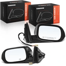 2 Pcs Power Mirror with Manual Folding & Heated & Signal 7 Pins
