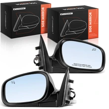 1998-2002 Lincoln Town Car Left & Right Mirror, with Heating, Power Adjustment, Manual Folding, Black A-Premium APMI3194TW
