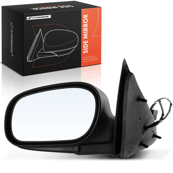 Left Driver Side Mirror, Powered, Black A-Premium APMI2557TW