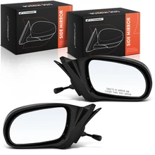 1996-2000 Honda Civic Driver & Passenger Mirror, Manual 1996-2000 Honda Civic, Textured Black A-Premium APMI2554TW