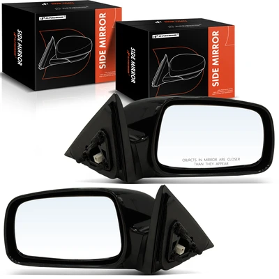2 Pcs Driver & Passenger Black Mirror with Power Glass Adjust