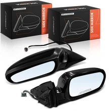 1996-1999 INFINITI I30 Driver & Passenger Mirror Assembly, Power Adjustment, Manual Folding, Smooth Black A-Premium APMI3195TW