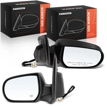 Left & Right Mirror, with Heating, Power Adjustment, Power Folding, Textured Black A-Premium APMI3196TW