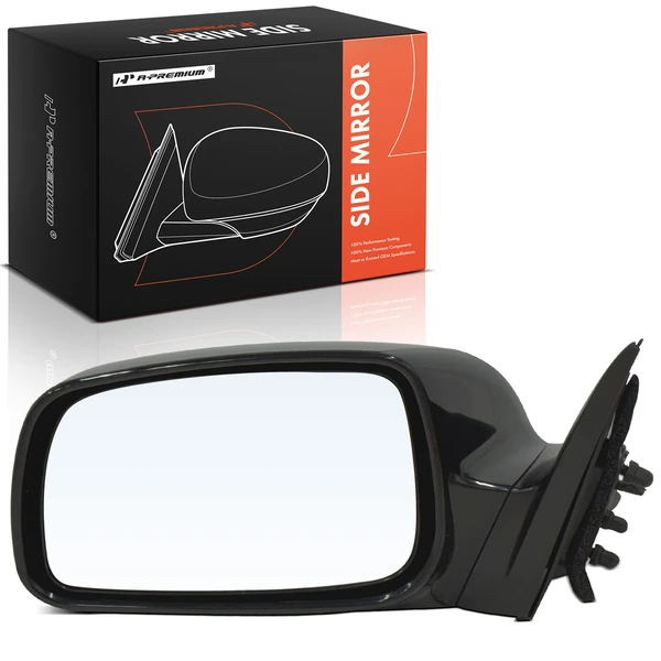 2007-2011 Toyota Camry Right Passenger Side Mirror, with Heating, Power Adjustment, Manual Folding, Smooth Black A-Premium APMI1786