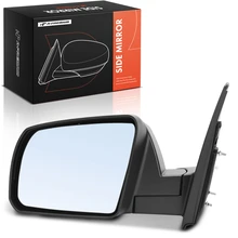 2007-2013 Toyota Tundra Driver Side Mirror Assembly, Manual Adjustment, Manual Folding, Black, Silver A-Premium APMI3497