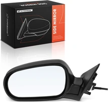 1990-1993 Honda Accord Driver Side Mirror Assembly, Power Adjustment, Manual Folding, Black Smooth A-Premium APMI2569TW