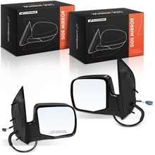 1994-2002 Ford E-250 Econoline Driver & Passenger Mirror Assembly, Power Adjustment, Manual Folding, Textured Black A-Premium APMI3485TW