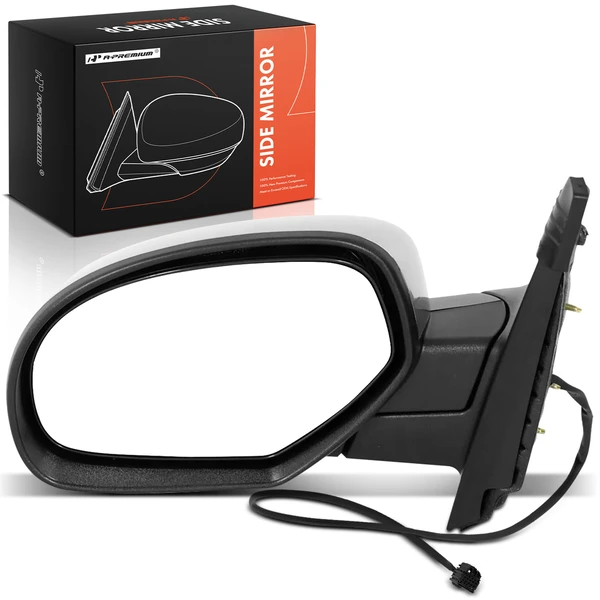 Left Driver Side Mirror, Powered, with Heated, Chrome A-Premium APMI1792