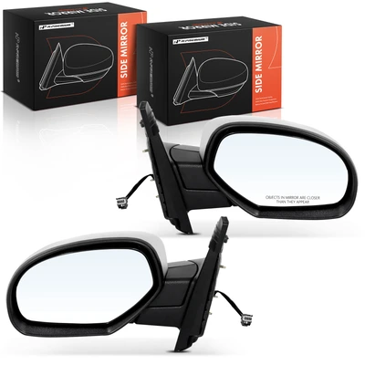 2 Pcs Driver & Passenger Chrome Mirror with Power Glass Adjust