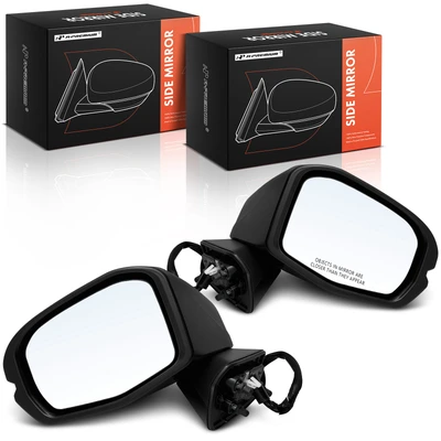 2 Pcs Driver & Passenger Black Mirror with Power Adjust