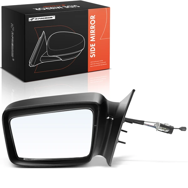 Left Driver Side Mirror, Manual, Black A-Premium APMI2577TW