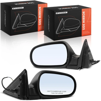 Left & Right Mirror, Power Adjustment, Manual Folding, Smooth Black A-Premium APMI3201TW