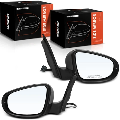 2 Pcs Driver & Passenger Black Mirror with Power Glass Adjust