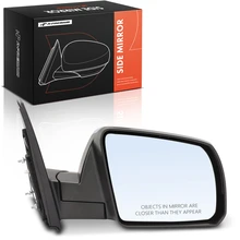 2007-2013 Toyota Tundra Passenger Side Mirror Assembly, Manual Adjustment, Manual Folding, Black, Silver A-Premium APMI3507