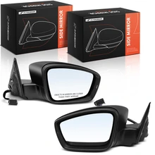 Left & Right Mirror, with Heating, Power Adjustment, Manual Folding, Textured Black A-Premium APMI3279TW